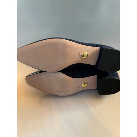 Veronica Beard Cecile Cap Toe Bootie (Women) Color: Indigo/ Black (New) $495.00 - Picture 8 of 9